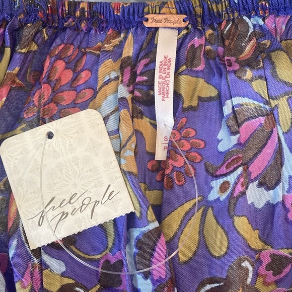NWT Free People Pixie Cross-Back Tunic Top Size Small Color Royal Combo - Picture 15 of 15